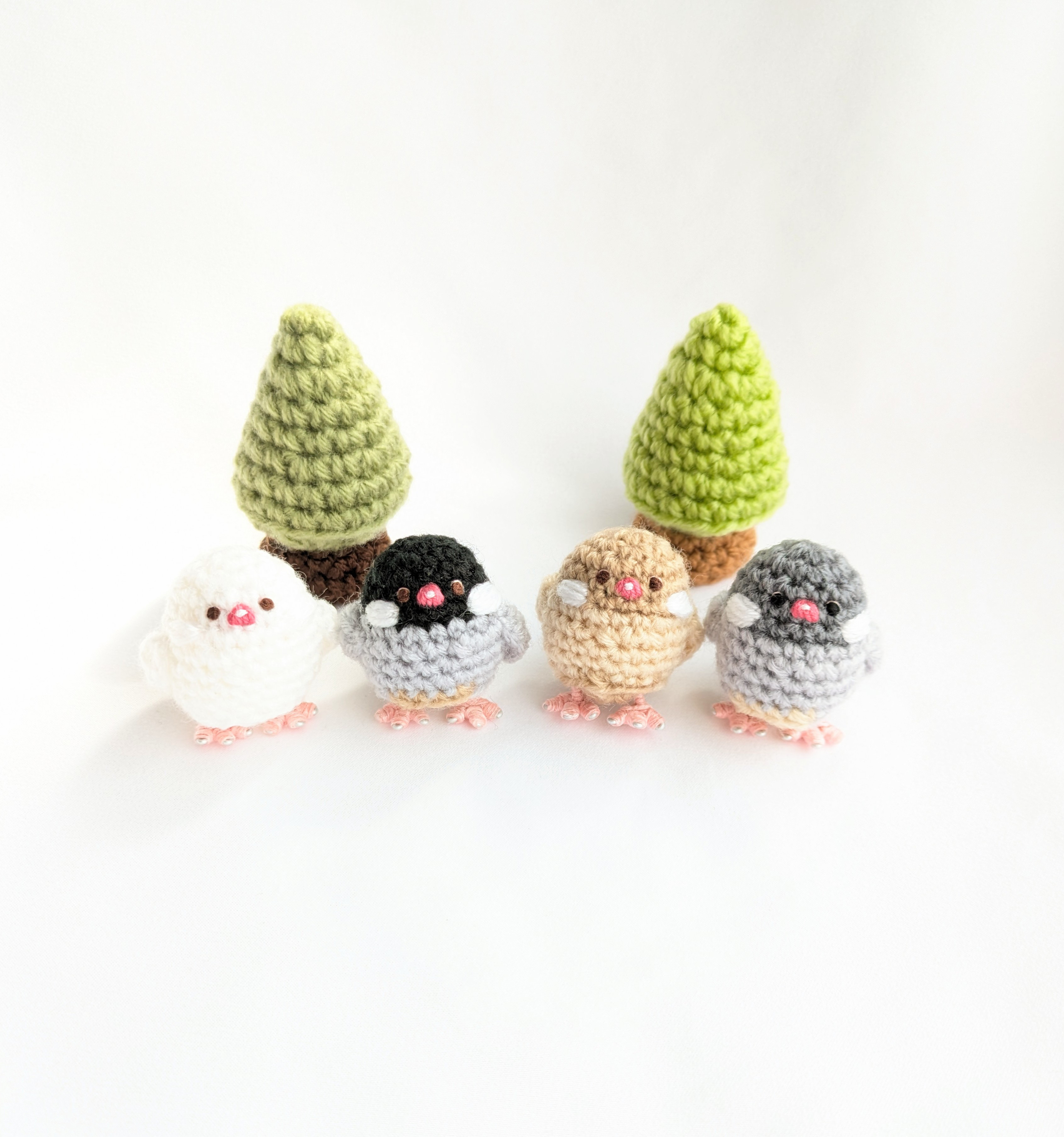 受注制作】小さな文鳥のあみぐるみ あみぐるみ ainote 通販 18235351