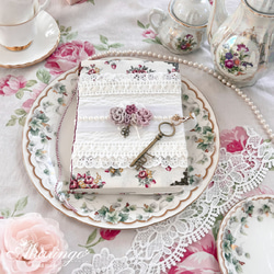 タティングレースの薔薇 ブックカバー ノートカバー【B6/単行本