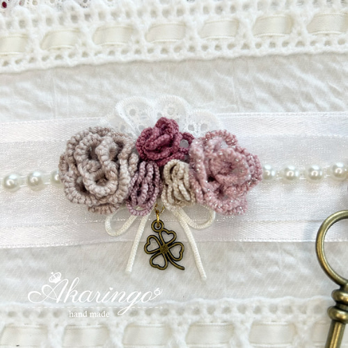 タティングレースの薔薇 ブックカバー ノートカバー【B6/単行本
