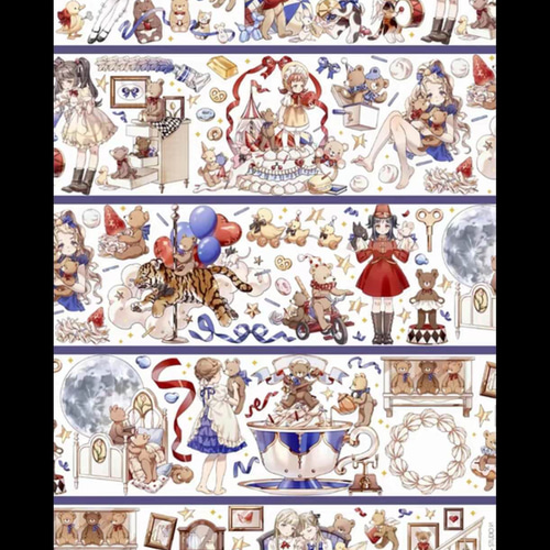 SALE⭐︎8×100cm 不思議な玩具屋さんPETテープ 海外シール SALE⭐︎8×100cm 不思議な玩具屋さんPETテープ 海外シール