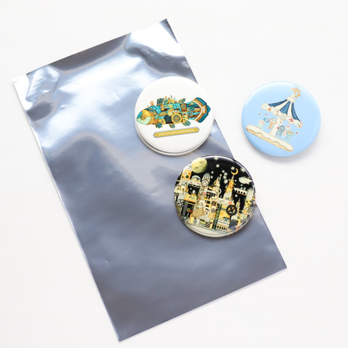 缶バッジ3つ】（A）空想街缶バッジ ランダム3点セット その他雑貨 空想