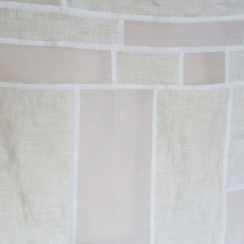 ポジャギ 麻 シルク 白 《受注制作》 カーテン yuki.h.k 通販 18235617
