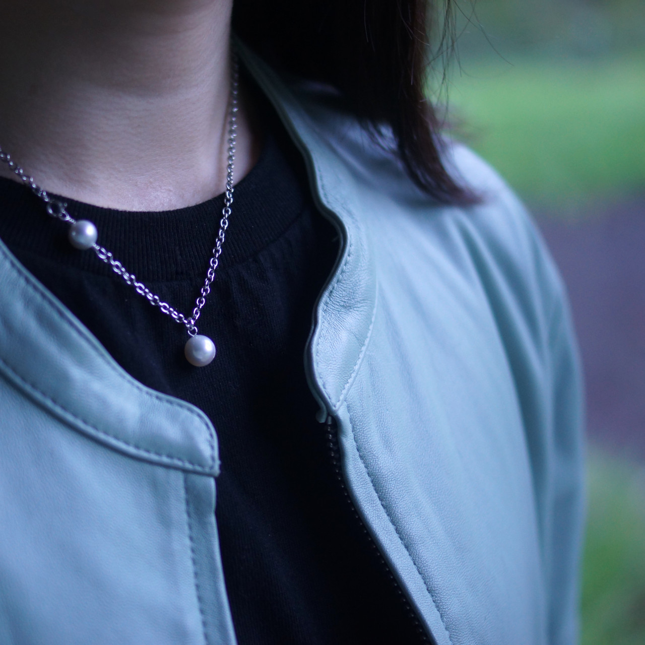 私たちが育てた ナチュラルカラー アコヤ真珠 一粒 ペンダント ネックレス SUS316L 金属アレルギー対応