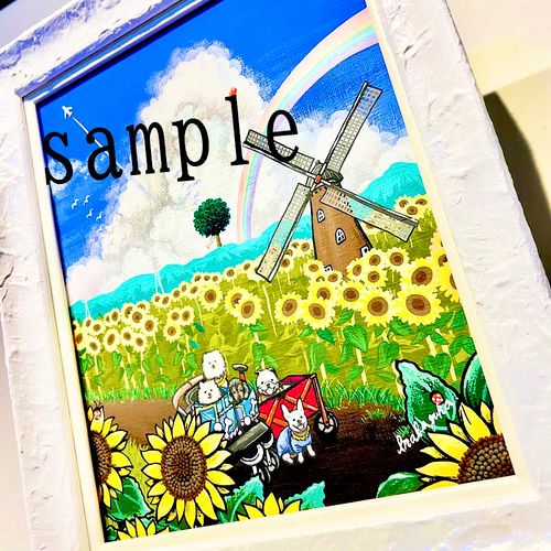 オーダーメイド絵画 世界に一枚 手描き原画 額縁付き 3号から オーダーメイド絵画 世界に一枚 手描き原画 額縁付き 3号から
