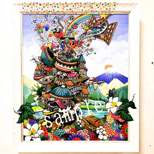 オーダーメイド絵画 世界に一枚 手描き原画 額縁付き 3号から承ります