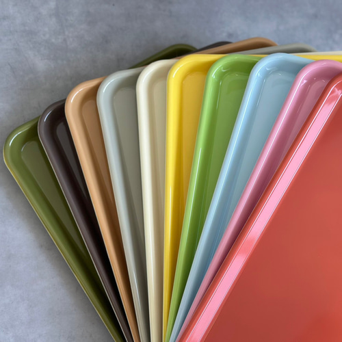 NICO トレー お盆 食洗機対応 電子レンジ トレイ 33cm tray 全10色 赤