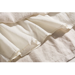 ◇【リネン100% バンドカラー エクリュ 】ミルキーボタン コットン裏地付き 長袖 ワンピース T-00083 12枚目の画像