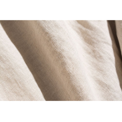 ◇【リネン100% バンドカラー エクリュ 】ミルキーボタン コットン裏地付き 長袖 ワンピース T-00083 11枚目の画像