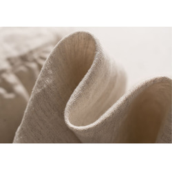 ◇【リネン100% バンドカラー エクリュ 】ミルキーボタン コットン裏地付き 長袖 ワンピース T-00083 14枚目の画像