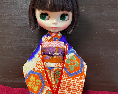 アイシードール　振り袖セット 22cmドールさん振袖 0214 ブライス アイシードール その他人形