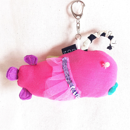 ビビットな チョウチンアンコウのマスコット キーホルダー ぬいぐるみ