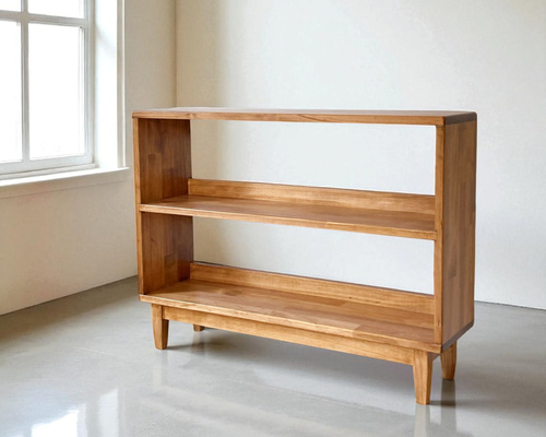 本棚 80cm 2段 スリムマガジンラック ブックシェルフ 『Book03』 本棚