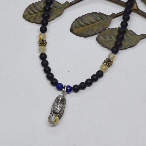 ハシビロコウデザイン ムーンストーン ペンダント 高品質]レインボー