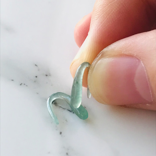 P400-001] ジェイド JADE ヒスイ 本翡翠 ピアス 天然石