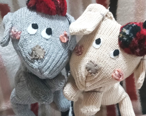【アンティーク】昭和レトロ ぬいぐるみ 帽子を被った犬 舌出し 古道具 オブジェ vintageワンちゃん♪ おがくず人形 赤い犬 ぬいぐるみ MC35