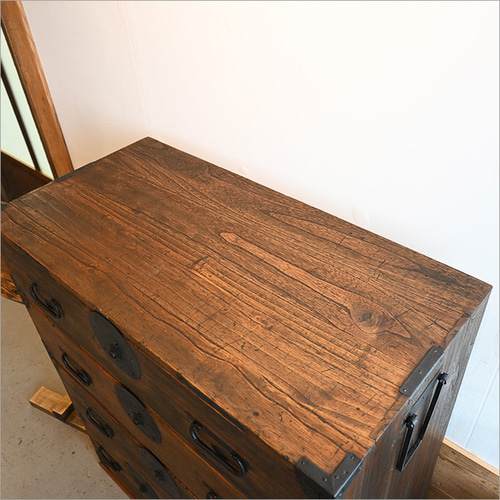 和箪笥 アンティーク チェスト 脚付き 木製 リメイク品 桐箪笥 無垢