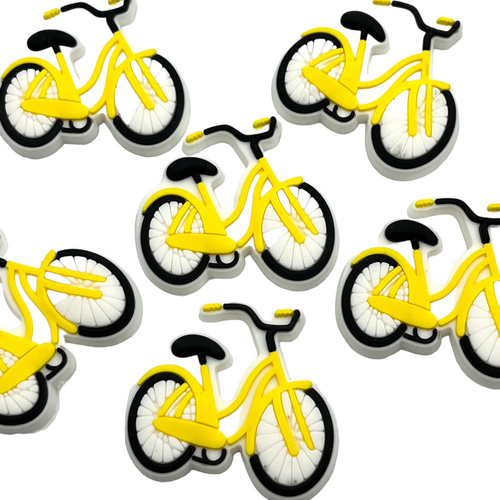 ラバーパーツ デコ 自転車 6個 クロックス アクリルパーツ