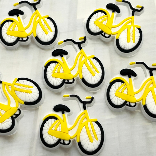 ラバーパーツ デコ 自転車 6個 クロックス アクリルパーツ