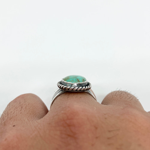 ナンバーエイト ターコイズ トルコ石 シルバリング 指輪 22号