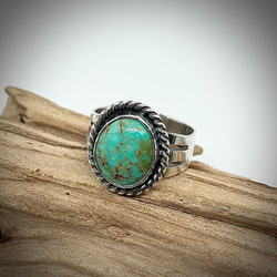 ナンバーエイト ターコイズ トルコ石 シルバリング 指輪 22号