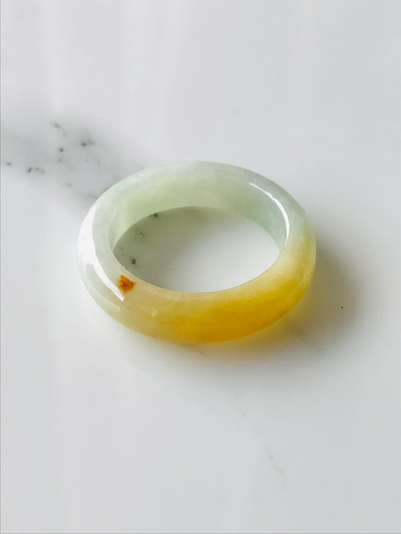 R160-012］ ジェイド JADE ヒスイ 本翡翠 くりぬき リング 天然石 一点 