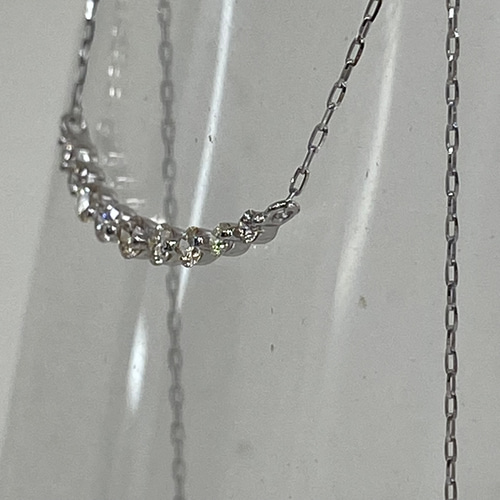 pt850 プラチナ 天然ダイヤモンド 0.2ct ラインネックレス ネックレス
