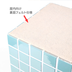 韓国インテリア　ミニ・タイルテーブル【くすみピンク×ホワイト】302×302×302㎜ 5枚目の画像