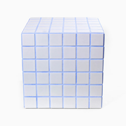 韓国インテリア　ミニ・タイルテーブル【ホワイト×ブルー】302×302×302㎜ 4枚目の画像