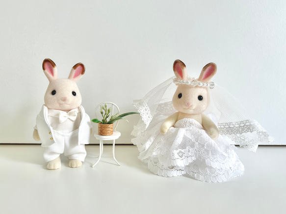 シルバニア花嫁ウェディングドレス&花婿スーツのセット その他