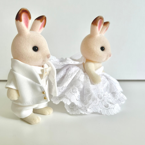 シルバニア花嫁ウェディングドレス&花婿スーツのセット その他