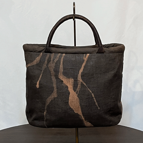 柿渋染めパイピングバッグ24056