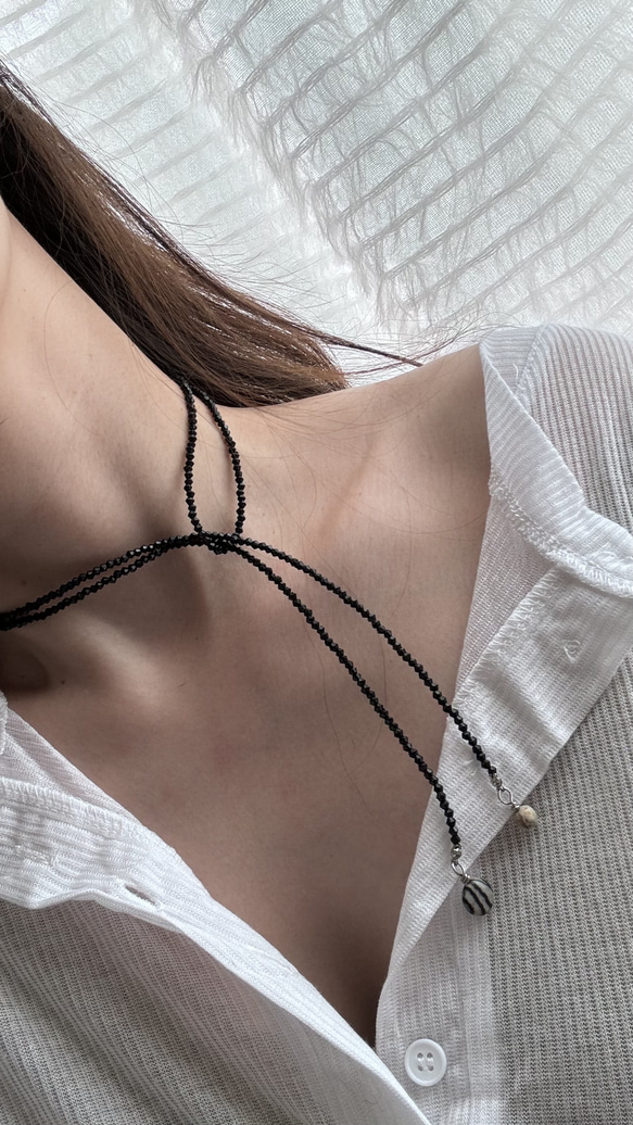 ドロマイト♡グリーンオパール♡ビーズ♡チョーカーネックレス  