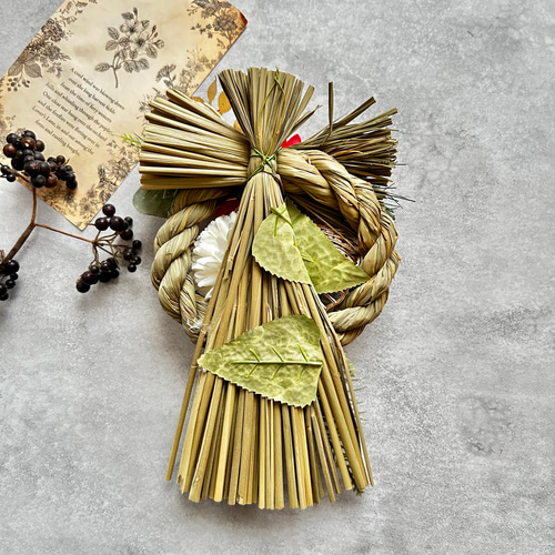 ◇◆しめ縄リース◆しめ縄◇お正月飾り 全長約36センチ⭐︎しめ縄飾り⭐︎しめ縄リース⭐︎