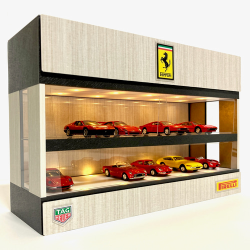 1/64展示16台可・WH&DG・2層式ディスプレーBOX / ネオジオラマ 1/64展示16台可・WH&DG・2層式ディスプレーBOX / LED20灯
