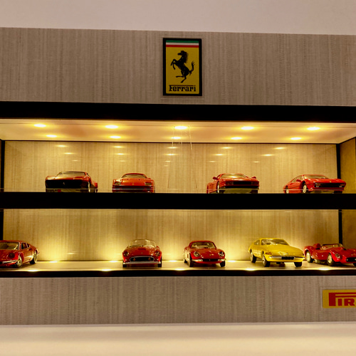 1/64展示16台可・WH&DG・2層式ディスプレーBOX / ネオジオラマ 1/64展示16台可・WH&DG・2層式ディスプレーBOX / LED20灯