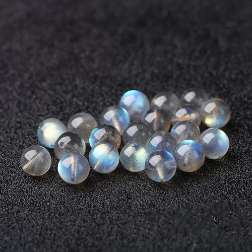 グレー・ムーンストーン（灰色月光石）単珠念珠 天然宝石水晶 一