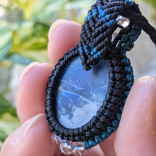 ☆希少石☆アフガナイト(多種鉱物)☆マクラメ編みネックレス 218