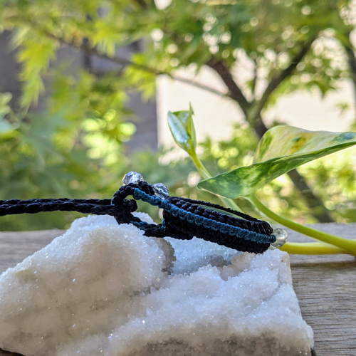 ☆希少石☆アフガナイト(多種鉱物)☆マクラメ編みネックレス 218