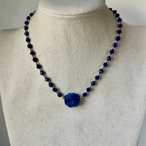ラピスラズリ薔薇のネックレス ネックレス・ペンダント kaiyu 通販  