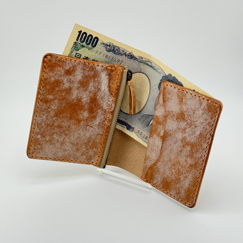 Iru×IKENOHATA GINKAWATEN】MARGOT LEATHER COMPACT WALLET