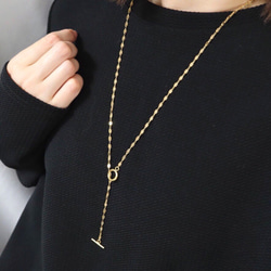 再販サージカルステンレス☆ハンマー打ち凸凹ドロップロングネックレスSALE6点 送料無料】ハワイアンジュエリー ラリエット ロングネックレス