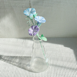 朝顔の編みぐるみ｜編み物のお花 4枚目の画像