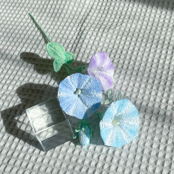 朝顔の編みぐるみ｜編み物のお花 7枚目の画像