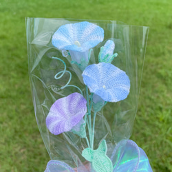 朝顔の編みぐるみ｜編み物のお花 10枚目の画像