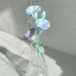 朝顔の編みぐるみ｜編み物のお花 3枚目の画像
