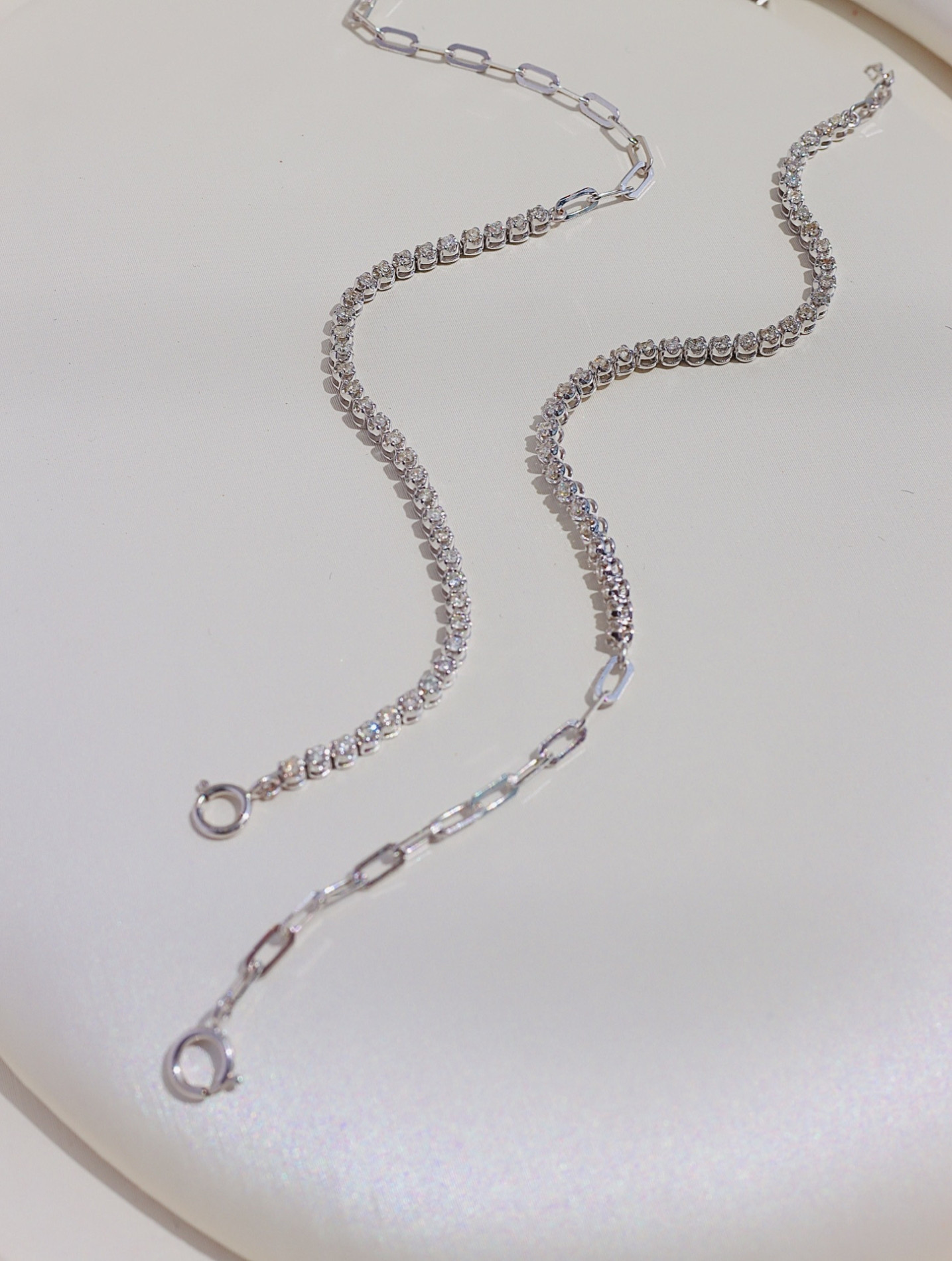 天然ダイヤモンドブレスレットk18 47,880円