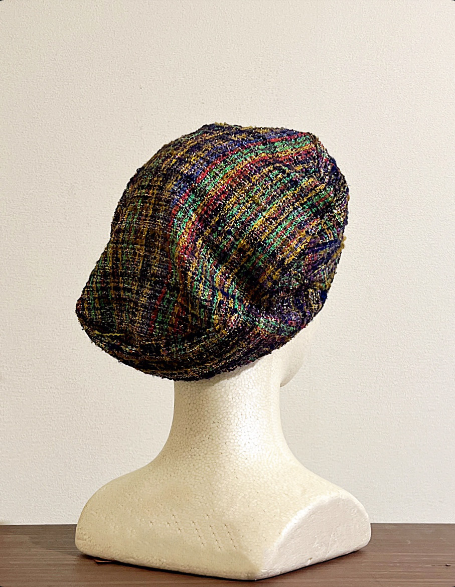 新作‼️ カタチにこだわるベレー帽　ラメラメツイード