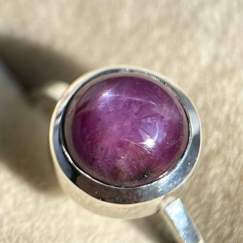 神秘の星＊ インドスタールビーリング サイズ11号 silver950〈送料無料