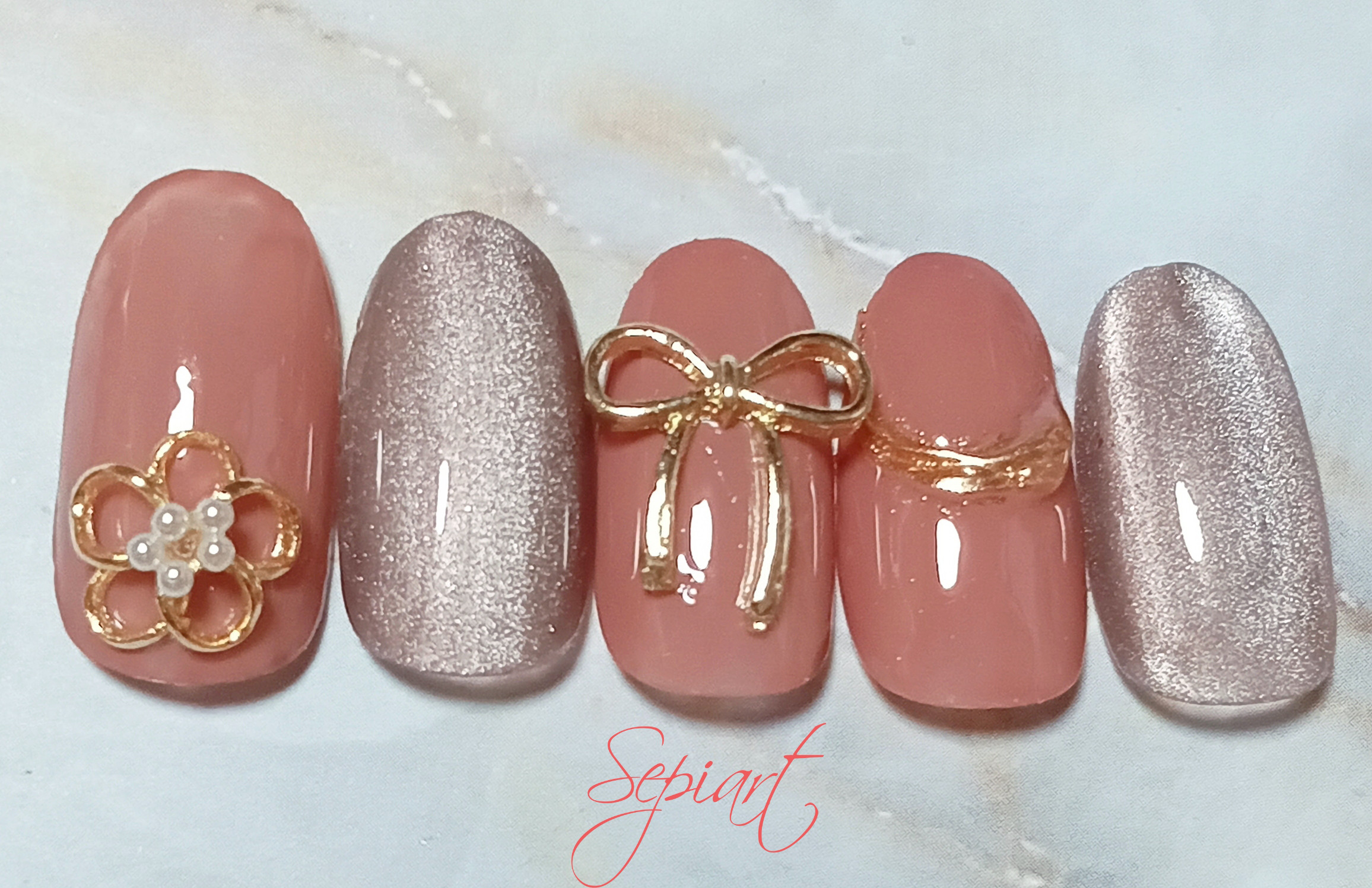 ネイルチップ オーダー マグネット キルティング ミラー エンジェル リボン ネイルチップ オーダー マグネット キルティング ミラー