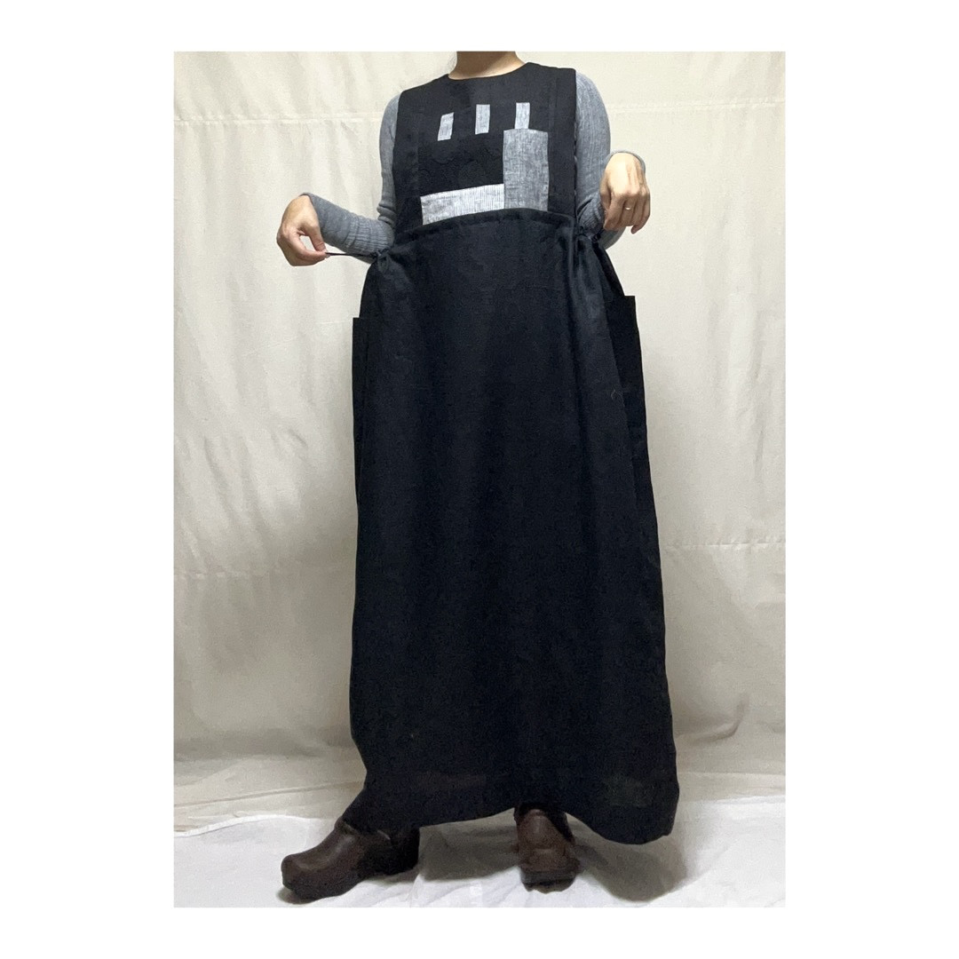 リネンパッチワークワンピース